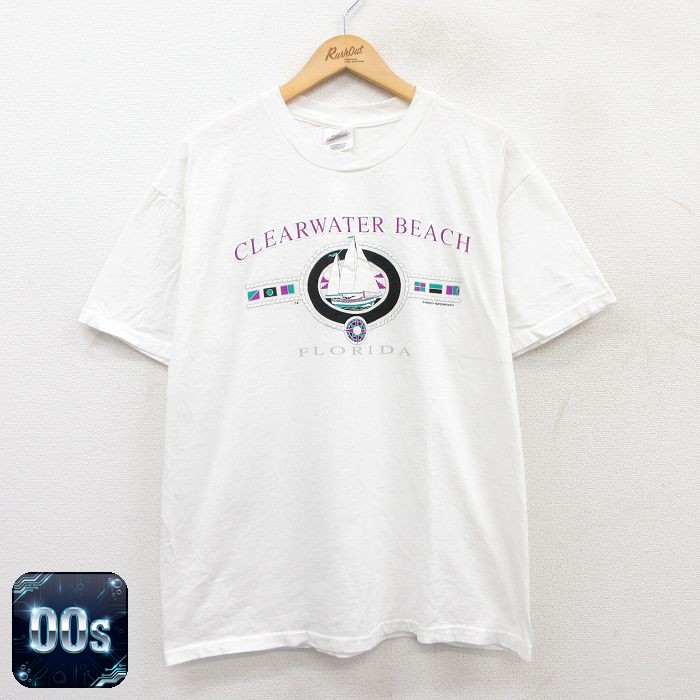 【50%OFF】ヘインズ 00s 半袖Tシャツ ヨット ホワイト L | 古着