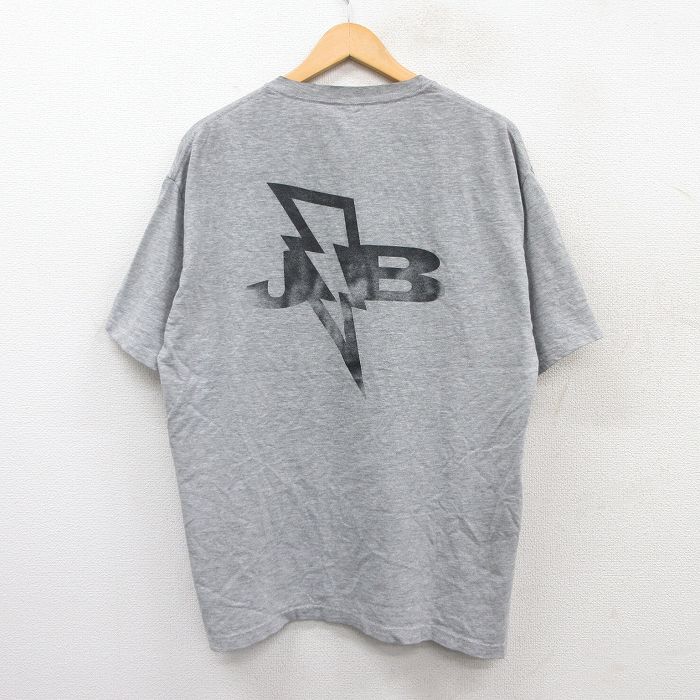 XL★古着 半袖 ビンテージ Tシャツ メンズ 00年代 00s JB 胸ポケット付き クルーネック グレー 霜降り 25jun02 中古