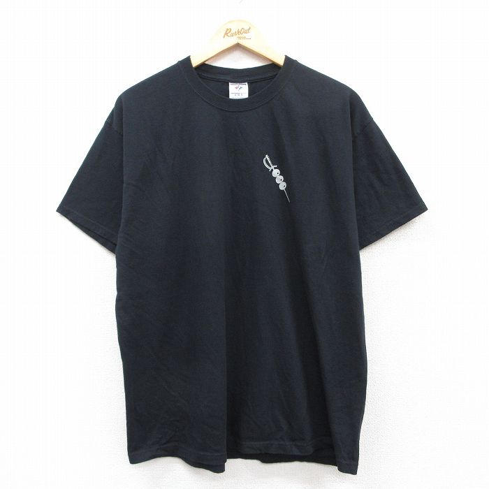 XL★古着 ジャージーズ 半袖 ビンテージ Tシャツ メンズ 00年代 00s スノーオリーブス ウォッカ 酒 コットン クルーネック 黒 ブラック 25jun02 中古