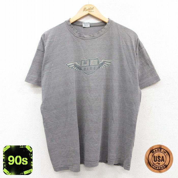 【50%OFF】ユニオンベイ 90s 半袖Tシャツ ビッグロゴ グレー XL | 古着