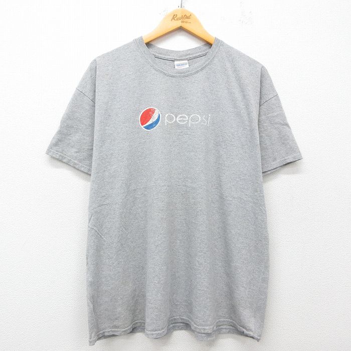 XL★古着 半袖 ビンテージ Tシャツ メンズ 00年代 00s ペプシ PEPSI 大きいサイズ クルーネック グレー 霜降り 25jun03 中古