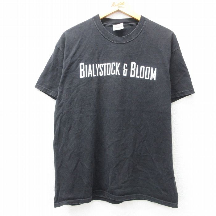 L★古着 ヘインズ Hanes 半袖 ビンテージ Tシャツ メンズ 00年代 00s BIALYSTOCK & BLOOM コットン クルーネック 黒 ブラック 25jun03 中古