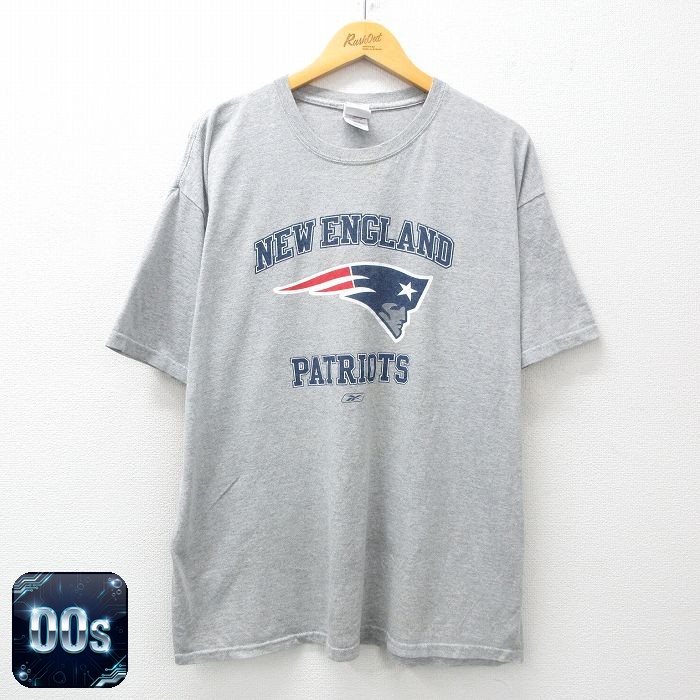 【50%OFF】00s 半袖Tシャツ NFL ニューヨークペイトリオッツ グレー XL | 古着
