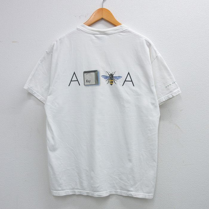 L★古着 ヘインズ Hanes 半袖 ビンテージ Tシャツ メンズ 00年代 00s akibia 胸ポケット付き コットン クルーネック 白 ホワイト 25jun03 中古