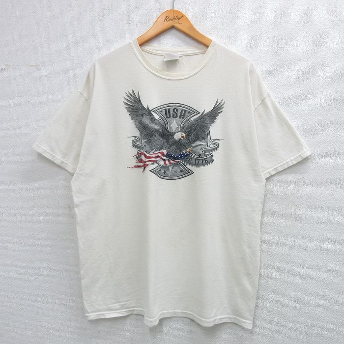 ヘインズ 00s 半袖Tシャツ 鳥 ホワイト XL | 古着
