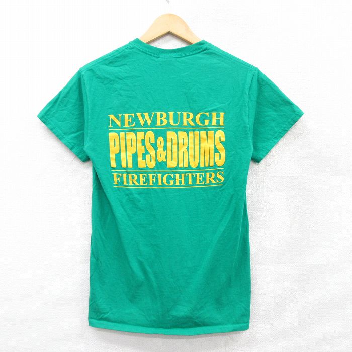 半袖Tシャツ PIPES&DRUMS グリーン S | 古着
