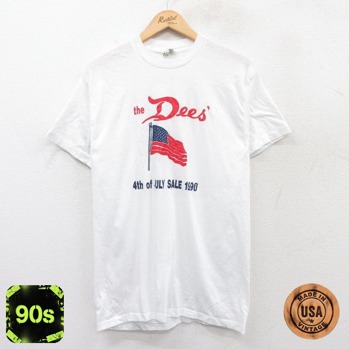 【50%OFF】90s 半袖Tシャツ 星条旗 ホワイト M | 古着