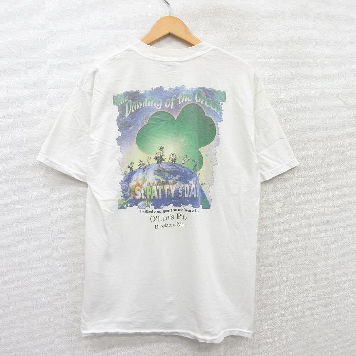00s 半袖Tシャツ クローバー ホワイト L | 古着
