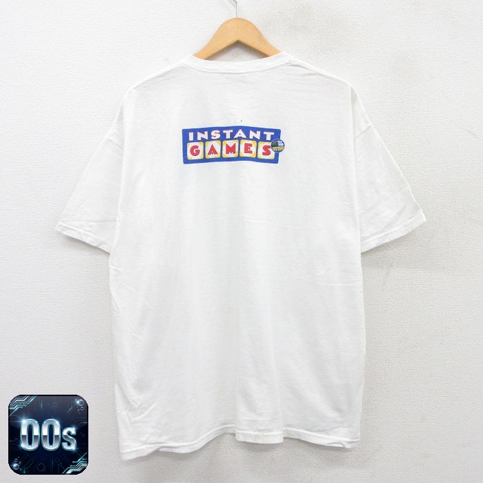 00s 半袖Tシャツ INSTANT GAMES ホワイト XL | 古着