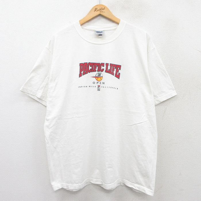 【50%OFF】フィラ 00s 半袖Tシャツ PACIFIC LIFE ホワイト XL | 古着