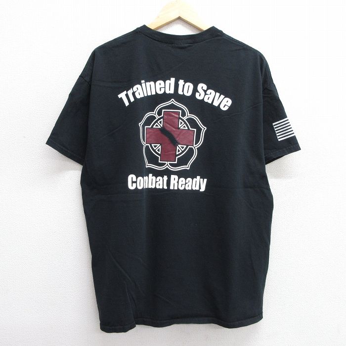 【20%OFF】XL★古着 半袖 ビンテージ Tシャツ メンズ 00年代 00s BRAVO COMPANY コットン クルーネック 黒 ブラック 25jun06 中古