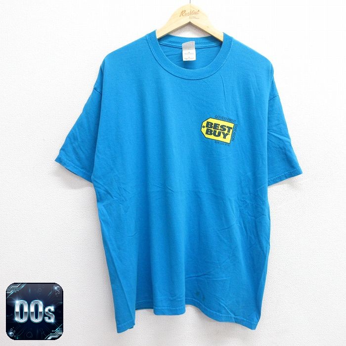 【50%OFF】00s 半袖Tシャツ BEST BUY ライトブルー XL | 古着