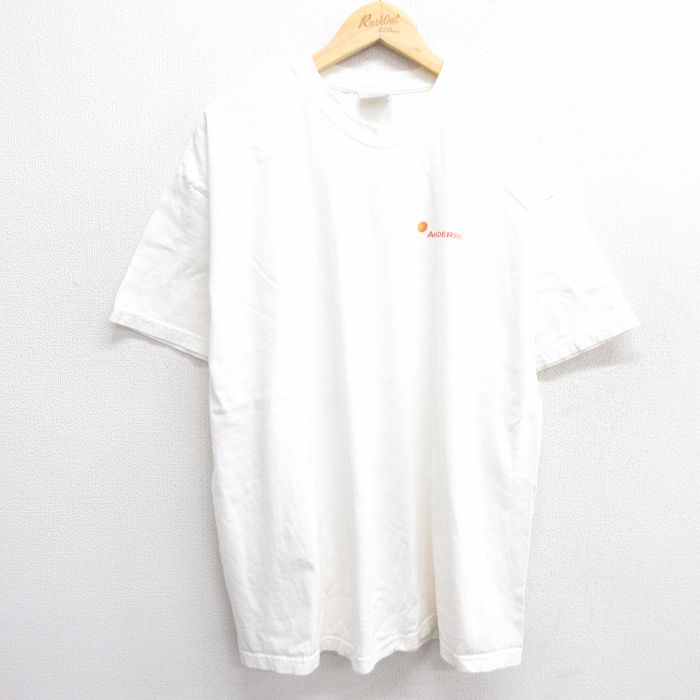 XL★古着 ヘインズ Hanes 半袖 ビンテージ Tシャツ メンズ 00年代 00s アーサーアンダーセン 大きいサイズ コットン クルーネック 白 ホワイト 25jun07 中古