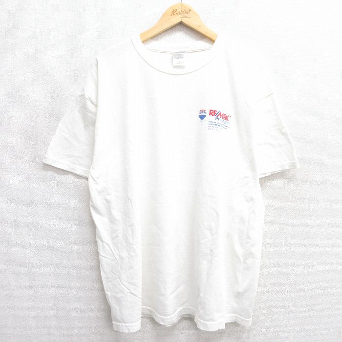XL★古着 半袖 ビンテージ Tシャツ メンズ 00年代 00s RE/MAX 大きいサイズ コットン クルーネック 白 ホワイト 25jun07 中古