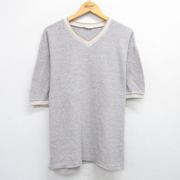 XL★古着 半袖 ビンテージ Tシャツ メンズ 00年代 00s 無地 大きいサイズ Vネック グレー系他 25jun07 中古