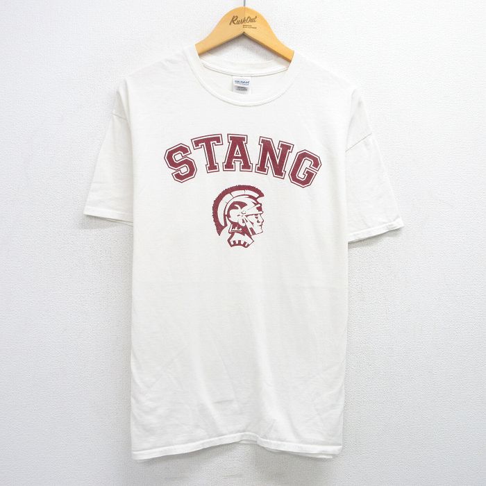 【20%OFF】XL★古着 半袖 ビンテージ Tシャツ メンズ 00年代 00s STANG 大きいサイズ コットン クルーネック 白 ホワイト 25jun07 中古