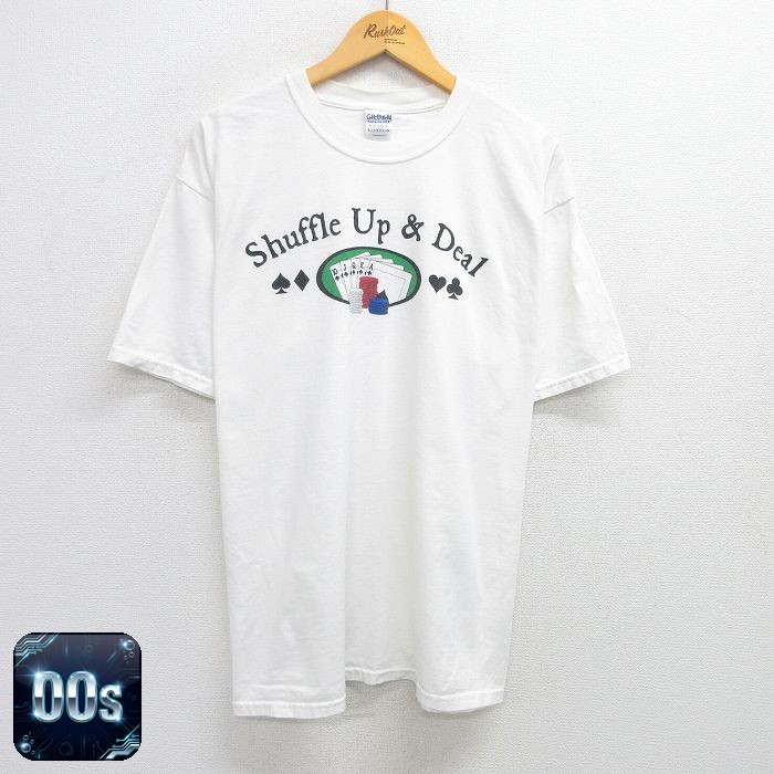 【50%OFF】00s 半袖Tシャツ Shuffle Up ホワイト XL | 古着