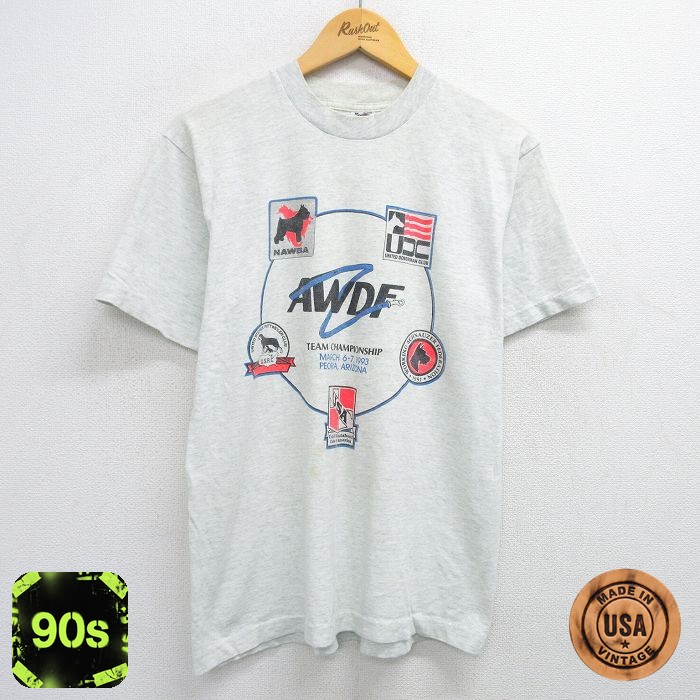 【50%OFF】フルーツオブザルーム 90s 半袖Tシャツ AWDF グレー M | 古着