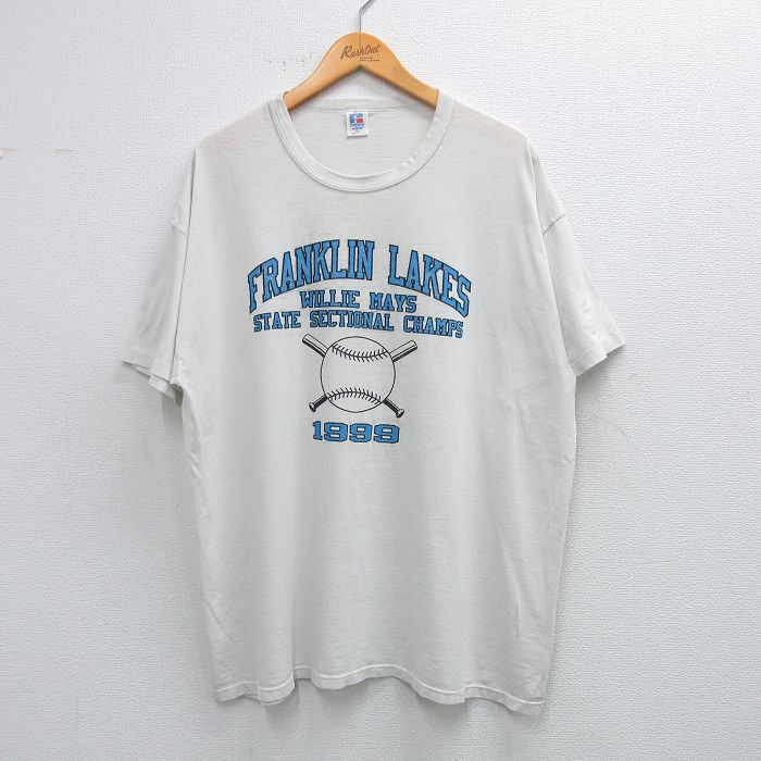ラッセル 90s 半袖Tシャツ FRANKLIN LAKES ホワイト XL | 古着