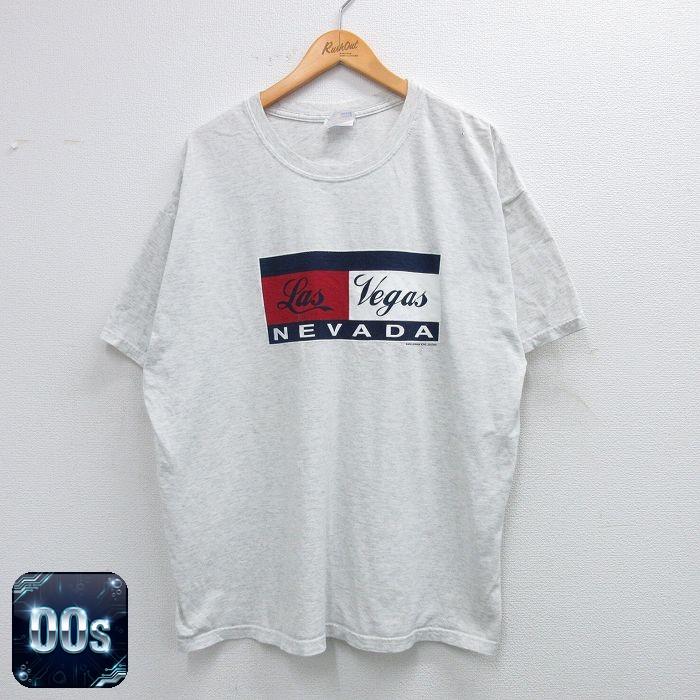 【50%OFF】ヘインズ 00s 半袖Tシャツ ラスベガス ホワイト XL | 古着