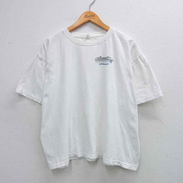 00s 半袖Tシャツ ノルウェージャンクルーズライン ホワイト XL | 古着