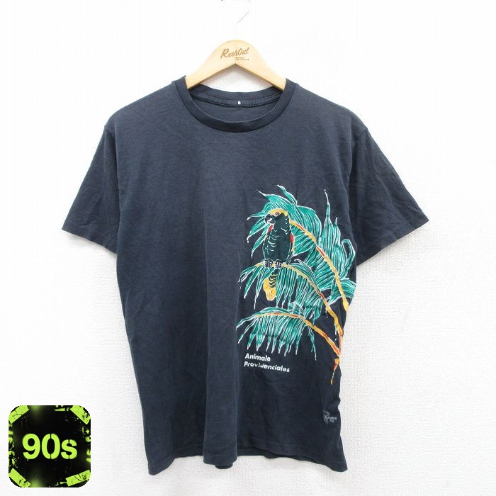 90s 半袖Tシャツ 鳥 ブラック M | 古着