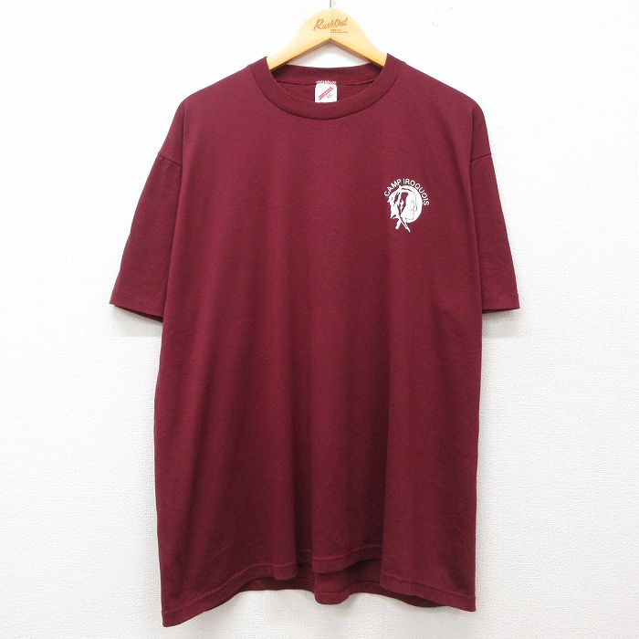 ジャージーズ 80s 半袖Tシャツ IROQUOIS バーガンディ XL | 古着