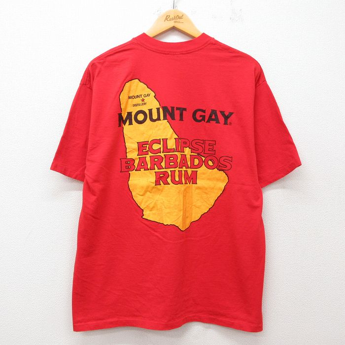 【50%OFF】90s 半袖Tシャツ MOUNT GAY レッド XL | 古着