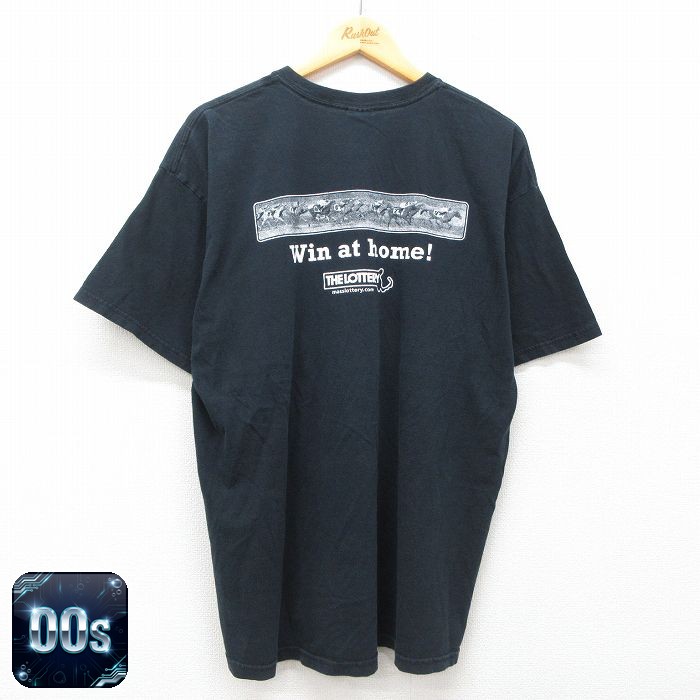 【50%OFF】00s 半袖Tシャツ 競馬 ブラック XL | 古着