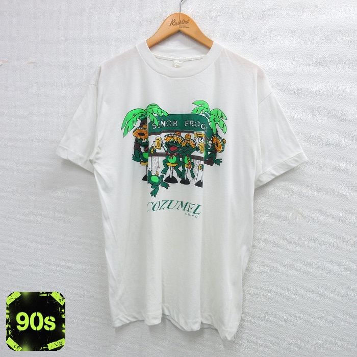 90s 半袖Tシャツ カエル ホワイト M | 古着