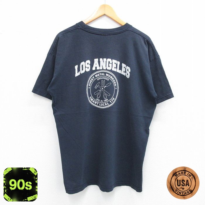 【50%OFF】90s 半袖Tシャツ ロサンゼルス ブラック XL | 古着