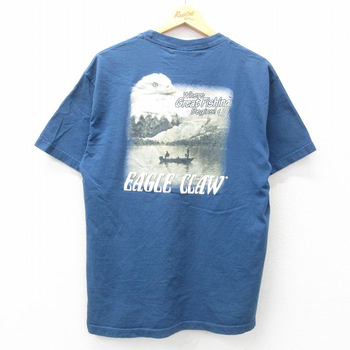 00s 半袖Tシャツ 釣り ネイビー L | 古着