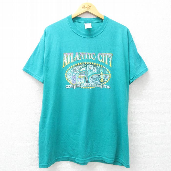 ジャージーズ 00s 半袖Tシャツ アトランタシティ カジノ グリーン XL | 古着