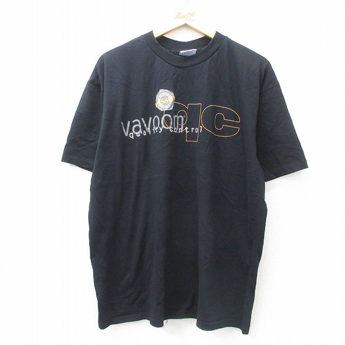 【50%OFF】XL★古着 All sport 半袖 ビンテージ Tシャツ メンズ 90年代 90s vavoom qc 大きいサイズ コットン クルーネック USA製 黒 ブラック 【spe】 25jul07 中古