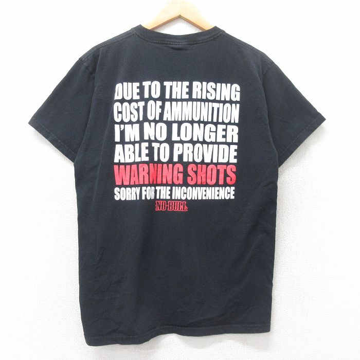 L★古着 半袖 ビンテージ Tシャツ メンズ 00年代 00s NO BULL コットン クルーネック 黒 ブラック 25jul08 中古