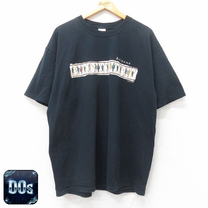 【50%OFF】00s 半袖Tシャツ アリゾナ ブラック XL | 古着