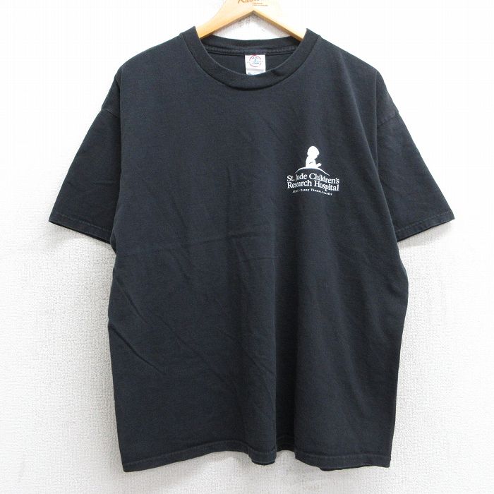 XL★古着 半袖 ビンテージ Tシャツ メンズ 00年代 00s セントジュードチルドレンズリサーチホスピタル コットン クルーネック 黒 ブラック 25jul08 中古