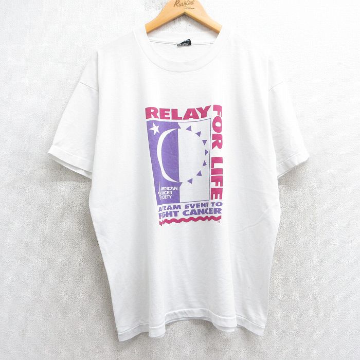 90s 半袖Tシャツ 月太陽 ホワイト XL | 古着