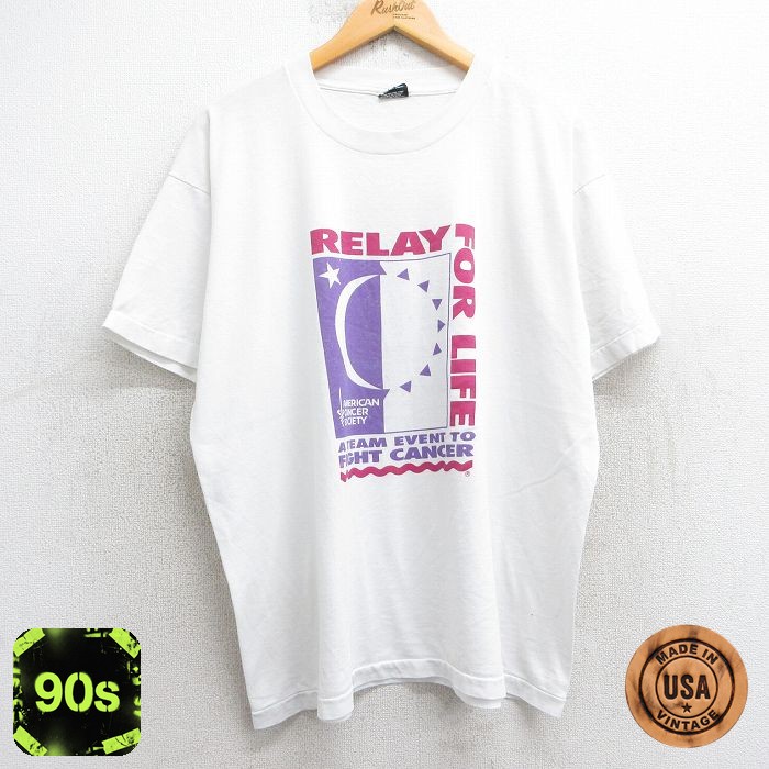 【50%OFF】90s 半袖Tシャツ 月太陽 ホワイト XL | 古着