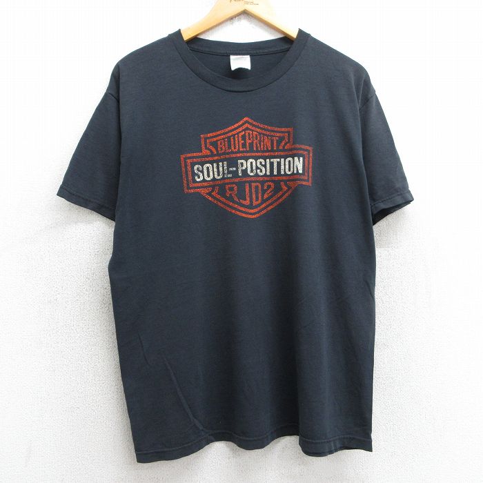 L★古着 フルーツオブザルーム 半袖 ビンテージ Tシャツ メンズ 00年代 00s SOUL POSITION クルーネック 黒 ブラック 25jul09 中古