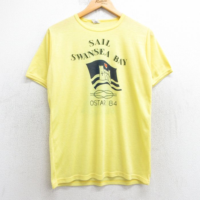 80s 半袖Tシャツ 城 イエロー M | 古着