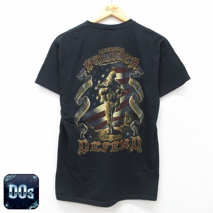 フルーツオブザルーム 00s 半袖Tシャツ 星条旗 ブラック M | 古着