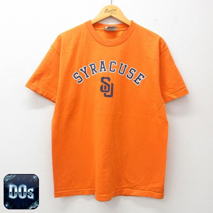 【50%OFF】00s 半袖Tシャツ シラキュース オレンジ L | 古着