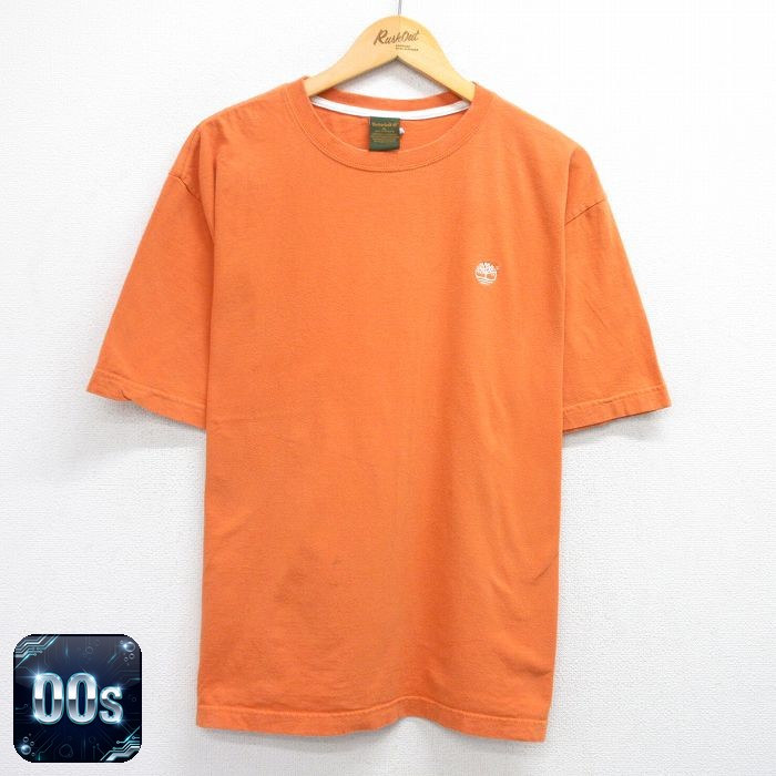 【50%OFF】ティンバーランド 00s 半袖Tシャツ ワンポイント オレンジ XL | 古着