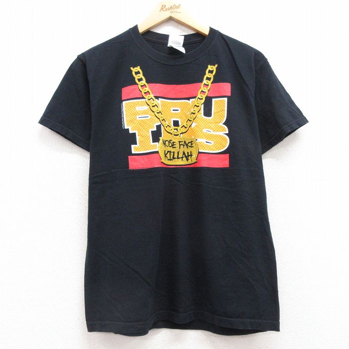 L★古着 フルーツオブザルーム 半袖 ビンテージ Tシャツ メンズ 00年代 00s NOSE FACE KILLAH コットン クルーネック 黒 ブラック 25jul10 中古