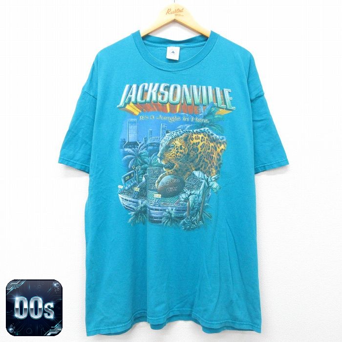 【50%OFF】00s 半袖Tシャツ JACKSONVILLE ライトブルー XL | 古着