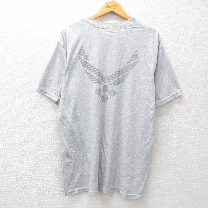XL★古着 半袖 ビンテージ Tシャツ メンズ 00年代 00s ミリタリー USエアフォース リフレクター クルーネック USA製 薄グレー 霜降り 25jul11 中古