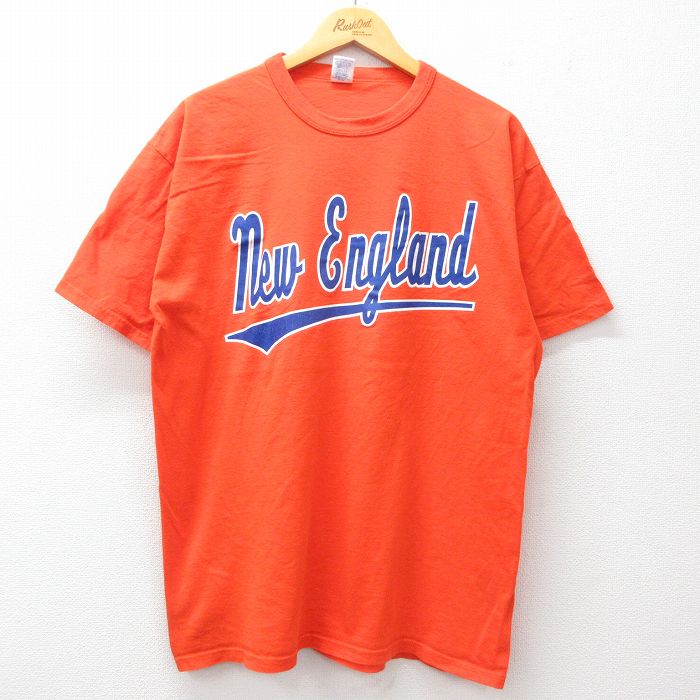 ラッセル 00s 半袖Tシャツ new england オレンジ XL | 古着