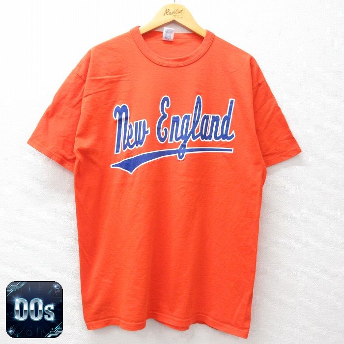 ラッセル 00s 半袖Tシャツ new england オレンジ XL | 古着
