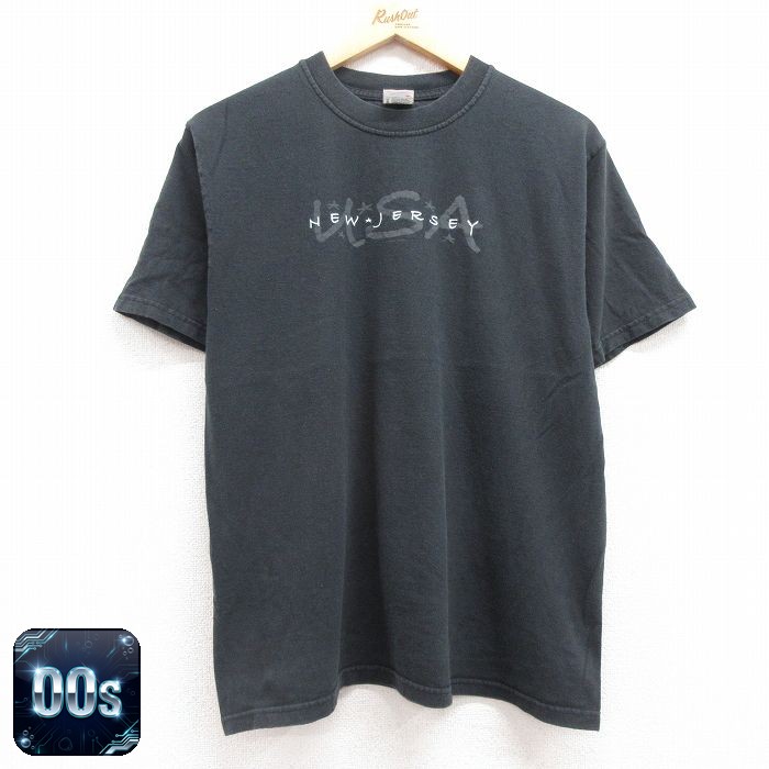 【50%OFF】00s 半袖Tシャツ ニュージャージー ブラック L | 古着
